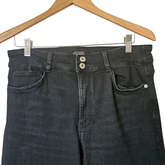 J. Jill Denim Women's Black High Rise Wide Leg Modern Jeans, Size 12 Petite - Picture 2 of 9